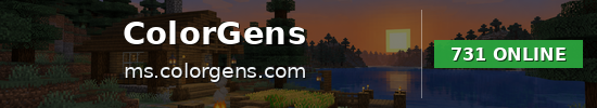 ColorGens Minecraft server banner