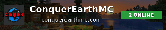 ConquerEarthMC Minecraft server banner