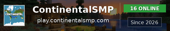 ContinentalSMP Minecraft server banner