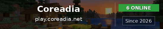 Coreadia Minecraft server banner