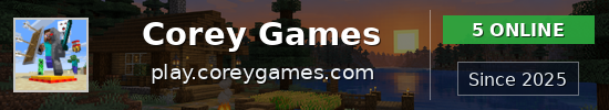 Corey Games Minecraft server banner