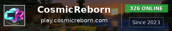 CosmicReborn Minecraft server banner