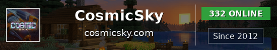 CosmicSky Minecraft server banner