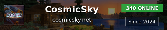 CosmicSky Minecraft server banner
