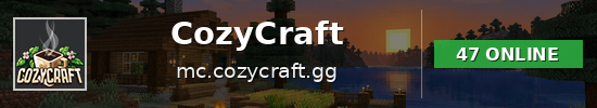 CozyCraft Minecraft server banner