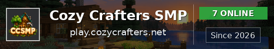 Cozy Crafters SMP Minecraft server banner