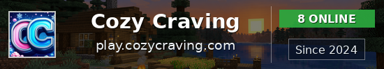 Cozy Craving Minecraft server banner