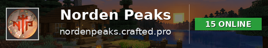 Norden Peaks Minecraft server banner