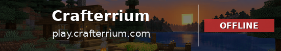 Crafterrium Minecraft server banner