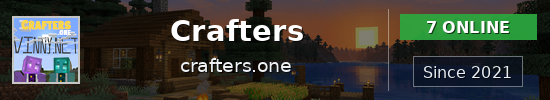 Crafters Minecraft server banner
