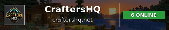 CraftersHQ Minecraft server banner