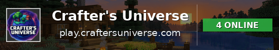 Crafter's Universe Minecraft server banner