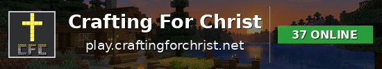 Crafting For Christ Minecraft server banner