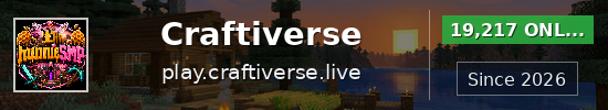Craftiverse Minecraft server banner