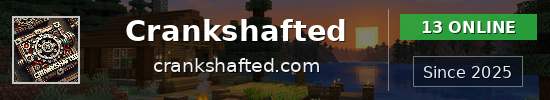 Crankshafted Minecraft server banner