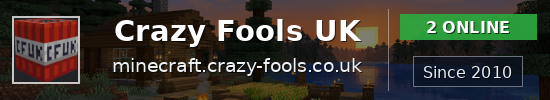Crazy Fools UK Minecraft server banner