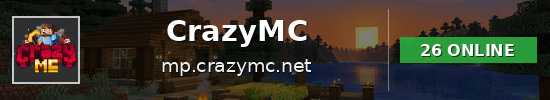 CrazyMC Minecraft server banner