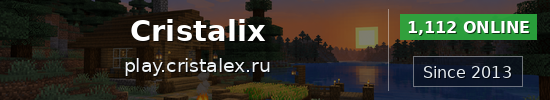 Cristalix Minecraft server banner