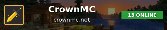 CrownMC Minecraft server banner