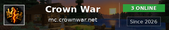 Crown War Minecraft server banner