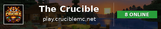 The Crucible Minecraft server banner