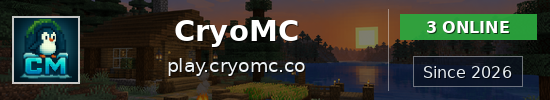 CryoMC Minecraft server banner