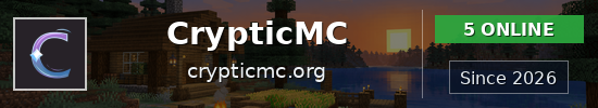 CrypticMC Minecraft server banner