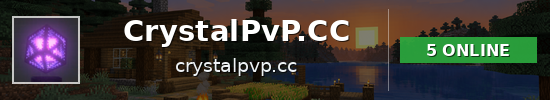 CrystalPvP.CC Minecraft server banner
