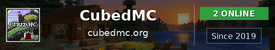 CubedMC Minecraft server banner