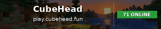 CubeHead Minecraft server banner