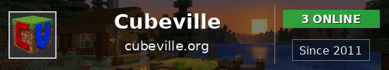 Cubeville Minecraft server banner