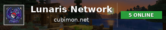 Lunaris Network Minecraft server banner