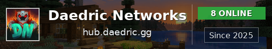 Daedric Networks Minecraft server banner