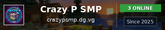 Crazy P SMP Minecraft server banner