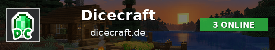 Dicecraft Minecraft server banner