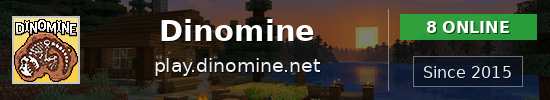 Dinomine Minecraft server banner