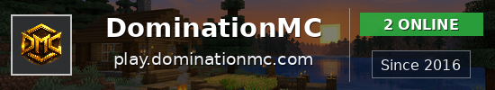 DominationMC Minecraft server banner