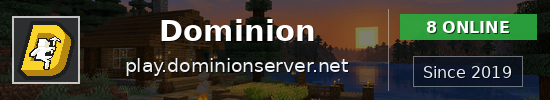 Dominion Minecraft server banner