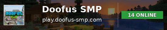 Doofus SMP Minecraft server banner