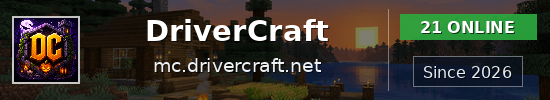 DriverCraft Minecraft server banner