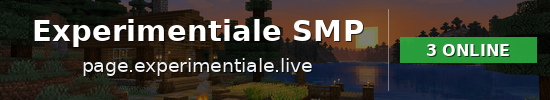 Experimentiale SMP Minecraft server banner