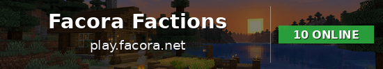 Facora Factions Minecraft server banner