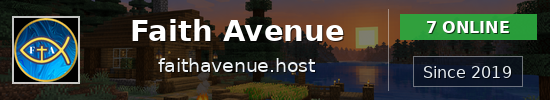 Faith Avenue Minecraft server banner