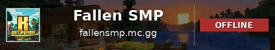 Fallen SMP Minecraft server banner