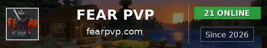 FEAR PVP Minecraft server banner