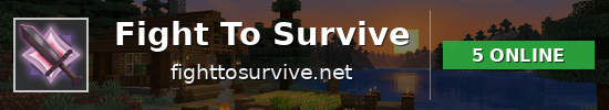 Fight To Survive Minecraft server banner