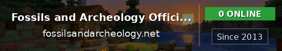 Fossils and Archeology Official Server Minecraft server banner