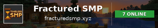 Fractured SMP Minecraft server banner