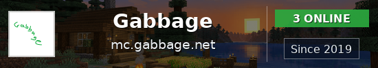 Gabbage Minecraft server banner
