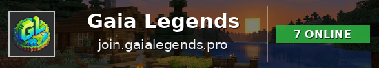Gaia Legends Minecraft server banner